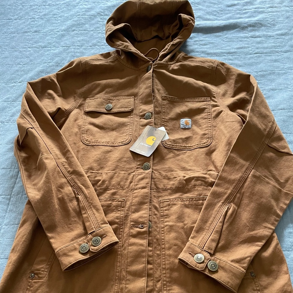 NWT carhartt brown hooded jacket